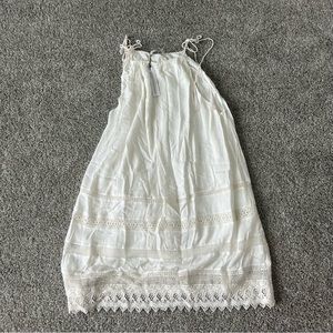 NWT alice + olivia tie beach cream lace bottom dress